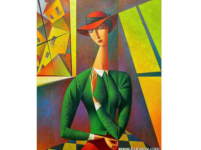 georgy-kurasov-Russian-contemporary-colorful-emotive-cubist-painter