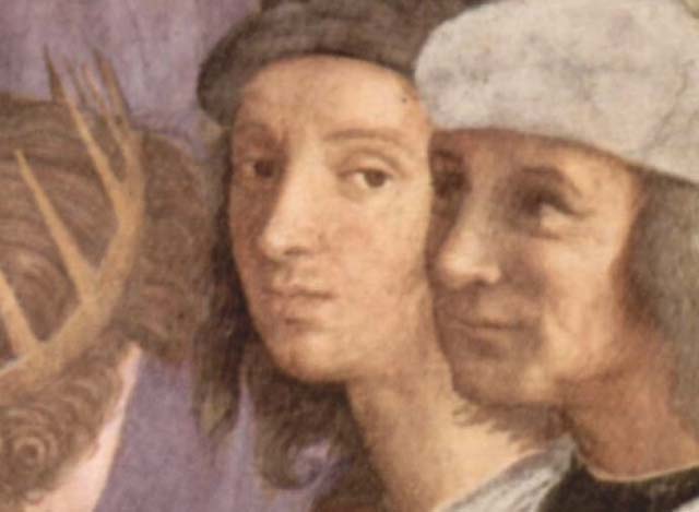 Raphael-raffaello-sanzio-School-Athens-Pope-Julius-rivalry-Michelangelo